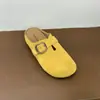 Mules sin talón de suela gruesa estilo Birkenstock para mujer, que aumentan la altura, Nuevo Modelo de Primavera 2026 Más Vendido, Zapatos de Mujer sin Talón con Puntera Cerrada