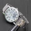 Reloj para hombre calado esfera mecánica personalizada reloj no mecánico transparente reloj para hombre pulsera de uñas reloj de cuarzo de dos piezas