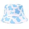 Amazon explosiones transfronterizas sombrero de pescador estampado de vaca lechera doble cara casual sombrero tipo cubeta sombrero de vaca lechera gorra neutra nuevo