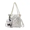 Bolsa de mão estilo doce atacado, bolsa tipo balde para mulheres, nova bolsa de ombro e bolsa transversal com padrão de diamante para o verão de 2026