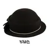 Chapéu Cloche 100% Lã Estilo Hepburn com Laço e Aba Enrolada para Mulheres, Outono e Inverno, Sensação de Luxo, Afina o Rosto, Chapéu de Feltro