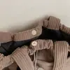 Bolso de mano tipo tote de pana ligero de color liso estilo coreano con cordón, bolso de hombro de gran capacidad, bolso versátil para el día a día para mujer