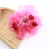 0344 Venta Directa de Fábrica Tela Hilo de Seda Flor Artificial Ramillete Abrigo Sombrero 3D Accesorios Flor de 3D Celebridad de Internet