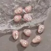 Color Sencillo Moda de Gama Alta Forma Especial Agujero Pasante Gotas de Agua Perla de Imitación de Agua de Mar Accesorios para Collares de Cuentas DIY