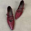 Nuevos zapatos de tacón bajo de punta fina estilo retro francés con tacón grueso, de piel suave, versátiles para ir al trabajo, Mary Janes de hebilla única de tacón alto