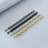 Colar Colorido Vintage para Homens e Mulheres, Pulseira Corrente Imperador, Moda Europeia e Americana Corrente Torcida Bizantina de Aço Inoxidável Feita à Mão