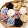 Tela satinada súper elegante y suave estilo coreano, flor, scrunchie DIY para el pelo, accesorio para el cabello, corsage, decoración para zapatos y sombreros, y materiales de accesorios