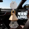 Fácil puxar fivela retrátil fivela carro aromaterapia garrafa de aromaterapia carro pingente diamante frasco de perfume acessórios do carro