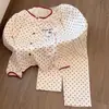 2026 Novo Algodão Nuvem Infantil Primavera e Outono Meninas Doce Desenho Animado Pijama Manga Longa Calça Longa Conjunto Roupa de Casa
