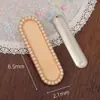 Brocado de Canción Bordado Teñido de Índigo Tela Base Estilo Chino Nuevo Clip de Borde de Perla Nuevo Clip Plano Base para Lazo de Pelo con Cubierta