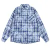 Ropa de Hombre Enbu Nueva Colección Otoño Camisa de Manga Larga a Cuadros Estilo Japonés Hong Kong Camisa Holgada Chaqueta Casual de Moda para Hombre