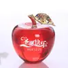 Manzana de Cristal Regalo de Nochebuena para Novia, Adorno Navideño para Decoración del Hogar, Adorno de Cristal para Regalo de Navidad