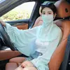 Chal protector solar de verano máscara de gasa de seda helada para niñas traje de velo UV máscara para conducir ciclismo venta al por mayor