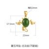 Cadena de murciélago de oro antiguo, collar con colgante de jade hetiano de plata esterlina s925, collar de jaspe con nicho simple, cadena de clavícula