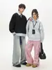 Estilo fresco y neutro, sudadera de dos piezas para hombre, solapa de otoño, chaqueta casual holgada para pareja, moda callejera