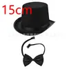 Conjunto Temático Clássico de Mágico Lincoln Chapéu Alto e Capa 15cm de Altura Conjunto Completo para Festa Cosplay Performance de Palco