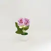 Vasos Pequenos de Flores Artificiais, Potes Pequenos de Vinho, Decorações de Bonsai com Flores Artificiais, Plantas em Vasos para Interior, Plantas Verdes Artificiais para Mesa