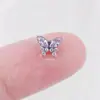 Pendiente de Aleación de Titanio F136 Cola de Taladro Hueso de la Oreja Mariposa Clavo de Hueso de la Oreja Ópalo Zirconio Clavo de Nariz Clavo de Labio Joyería para Perforación Corporal de Titanio G23