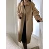 Ahora, la Nueva Colección de Invierno 2025 Presenta un Abrigo Largo de Lana de Cachemir Doble Cara, Estilo Dongdaemun Coreano, Inspirado en Hepburn