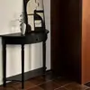 Mesa de entrada semicircular estilo americano, decoración de pasillo, mesa francesa vintage de estilo europeo de madera maciza montada en la pared, mueble de pared para sala de estar, ultradelgado