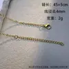 Cadena de Acero Inoxidable con Forma de O Transfronteriza Europea y Americana Galvanizada al Vacío Cadena de Oro Real de 18K Cadena Base para Collar que No se Desvanece Venta al por Mayor