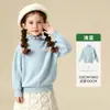 Ropa para Niños Tongbei 2025 Invierno Nuevo Suéter para Niñas Ropa de Punto Cálida con Volantes de Cuello Alto para Bebés
