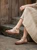 Sandalias Romanas de Estilo Étnico de Verano para Mujer, Zapatos Retro Huecos para Mujer, Modernos, Versátiles y Cómodos, Sandalias Retro para Mamá
