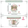 Placa de Porta Floral de Boas-Vindas M22059 Selecionada Cuidadosamente Adesivo de Parede para Sala de Estar, Quarto, Decoração de Parede de Fundo para Casa, Adesivo de Parede Autoadesivo