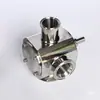 Válvula rotativa tripartida para máquina de envase pneumático, válvula rotativa para máquina de envase de pasta de instalação rápida, válvula, acessórios para máquina de envase de alta limpeza