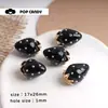 Pulsera de Color con Cuentas Negras Colgante Accesorios Manchados DIY Material Bolsa de Joyería Cadena para Colgar Teléfono Móvil Llavero Cuentas