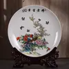Plato de Cerámica Blanco con Grulla de 10 pulgadas Jingdezhen Estilo Chino Decoración del Hogar Plato Colgante Plato de Regalo de Negocios Patrón de Artesanía Cerámica