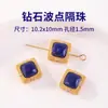 Pedras Lapidadas Soltas de Lápis Lazúli Acessórios para Pulseira de Joias DIY Prata 925 Banhada a Ouro Acessórios Semi-Acabados de Jade