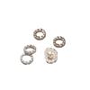 Chapado en Cobre Color Plata Grueso Conservación Zirconia Agujero Grande Perla Hecho a Mano diy Pulsera Accesorios Oro Blanco Material para Ropa