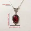 Colar com Pingente Oval de Vidro Paisagem Aurora Elegante - Joia Masculina Fashion Vintage Banhada a Prata
