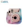 Funda Protectora para Poulder mini11 Bolsa de Cuero Retro Color Camello Funda de Piel Sintética Azul Pastel Bolsa de Almacenamiento de un Solo Hombro