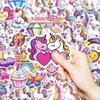 50 Nuevas Lindas Pegatinas Decorativas de Graffiti Impermeables de PP de la Serie Unicornio para Niños Pegatinas de Dibujos Animados