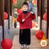 Conjunto de Invierno Hanfu Forrado de Felpa Estilo Chino para Niños, Traje Tang Grueso para Niñas, Nuevo Atuendo de Año Nuevo Chino, Disfraz de Presentación