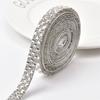 4mm três fileiras de strass de vidro quadrado colorido com auto-adesivo de volta cola broca tira sapato saco Vara broca acessórios de vestuário decoração