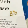 Pendientes de mini perla y pedrería "5 eslabones" para mujer, acero de titanio, aguja fina, rosca para lóbulo de la oreja, versión coreana, comodín