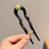 Grampo de Cabelo Ondulado Retrô para Mulheres, High-End, Simples com Cabeça de Bola, Novo Estilo 2025, Versátil e Elegante