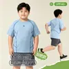 Camiseta de Verano para Niños, Ropa de Entrenamiento, Tallas Grandes para Niños con Sobrepeso, Manga Corta, Fresca y Transpirable, Top Deportivo de Fútbol de Secado Rápido para Niñas