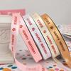 Cinta de Embalaje, Cinta de Satén Personalizada, Cinta de Poliéster, Cinta de Algodón, Cinta Acanalada, Regalo Floral Ropa, Impresión Hot Stamping de Logo