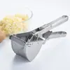 Suministros de Cocina para el Hogar Prensa Manual de Patatas de Acero Inoxidable Prensa de Puré de Patatas de Silicona Fácil de Transportar Exprimidor de Agua