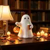 Novo produto transfronteiriço: Luz noturna decorativa de fantasma fofo para Halloween, ornamento de artesanato criativo de resina para casa, criador de atmosfera