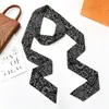 Bufanda de Seda de Lunares Estrecha de Nuevo Estilo, Lazo Delgado Largo para el Cabello, Accesorio Delgado de Primavera/Verano para Mujer, Elegante Bufanda de Cuello para Combinar con Trajes y Camisas