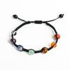 Color Cristal Siete Cuentas Pulsera de Comercio Transfronterizo Pulsera de Cuentas de Piedra Pulsera de Piedra Ágata Dongling Verde Joyería