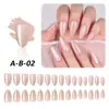 Unhas Postiças Cor Sólida Olho de Gato, Pontas de Unha Médio-Curtas em Formato Amêndoa, Pontas de Unha Pré-Fabricadas Olho de Gato com Glitter, Adesivos de Unha Postiça, Transfronteiriço