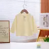 Camiseta para Bebé JQ Jingqi 2026 Nueva Camiseta Básica Infantil para Primavera y Otoño, Camiseta de Manga Larga para Niños y Niñas, Top de Algodón Puro