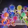 Balões Bobo da Moda Barraca de Mercado Noturno Balões Bobo Transparentes com Penas de Desenho Animado Brilhantes Brinquedos Infantis para Venda