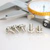 Arandela plana cuadrada tornillo de dos combinaciones niquelado ranura cruz cabeza redonda tornillo de cabeza plana perno de máquina M3M3.5M4